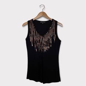 Sparkly & fun! INC International Concepts Sequin & Beaded sleeveless sweater